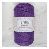 Loren Polyester Soft Macrame 34434 LM025 Koyu Mor El Örgü İpi