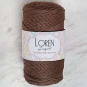 Loren Polyester Soft Macrame 34438 LM032 Kahverengi El Örgü İpi