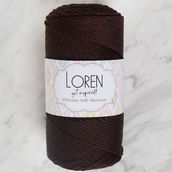 Loren Polyester Soft Macrame 34440 LM034 Koyu Kahverengi El Örgü İpi