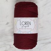 Loren Polyester Soft Macrame 34444 LM039 Bordo El Örgü İpi