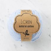 Loren R090 33921 Natural Cotton Bebe Mavi El Örgü İpi