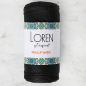 Loren RM001 34323 Macrame Siyah El Örgü İpi
