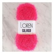 Loren RS0021 34077 Silver Fuşya El Örgü İpi