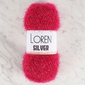 Loren RS0022 34078 Silver Fuşya El Örgü İpi