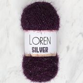 Loren RS0109 34082 Silver Patlıcan Moru El Örgü İpi