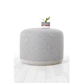 Lorence Home TY3448 Açık Gri Cedre Puf
