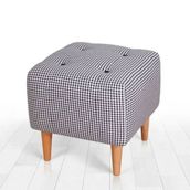 Lorence Home TY4067 Siyah Kazayağı Dotted Puf