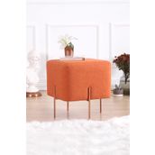 Lorence Home TY4453 Turuncu Kare Copper Puf
