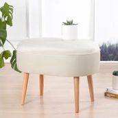 Lorence Home TY4493 Krem Moile Puf