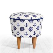Lorence Home TY6001 Renkli Cunda Çapa Puf
