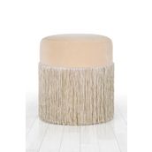 Lorence Home TY7572 Krem Merkür Püsküllü Puf
