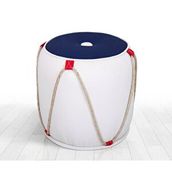 Lorence Home TY9027 Beyaz- Kırmızı Fora Beyaz-Kırmızı Puf