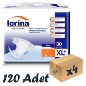 Lorina 4x30 Adet XLarge Tekstil Yüzeyli Bel Bantlı Hasta Bezi