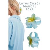 Lotus Mandal Sac Tokası Akrılık Parlak (Mavı)