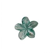 Lotus Saç Tokası – Büyük Boy 8 cm, Tekli Saç Tokası, Lotus Çiçeği Tasarımı (Pırıltılı Yeşil)