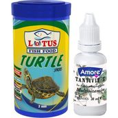 Lotus Turtle Sticks Kaplumbağa Yemi ve Multivitamin 100 ml - 100ml + 30cc
