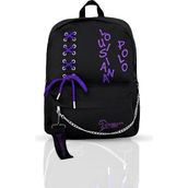 Louisiana Polo 1141 Siyah-Mor Laptop Bölmeli Okul Çantası
