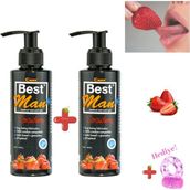 Loveross 2'li | Çilek Aromalı | Uzun Süre Yardımcı | Yenilebilir | Anal ve Vajinal Kullanım Kayganlaştırıcı Jel