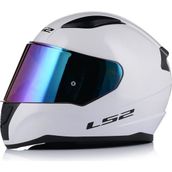 LS2 Rapid 2 Beyaz Kapalı Gökkuşağı Camlı Motosiklet Kaskı