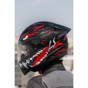 LS2 Rapid 2 Race Kaiju Mat Siyah Kırmızı Beyaz Kask