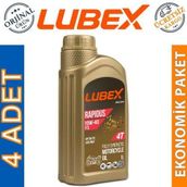 Lubex Rapidus FS 10W-40 1 Lt 4'lü 4 Zamanlı Motosiklet Yağı