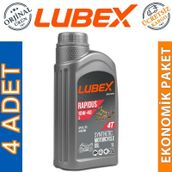 Lubex Rapidus S 10W-40 1 Lt 4'lü 4 Zamanlı Motosiklet Yağı