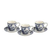 Lucky Art Florantıne 6'lı Mavi Kahve Fincanı Set