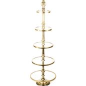 Lucky Art Gold 5 Katlı 137 cm Siyah Yuvarlak Dekor