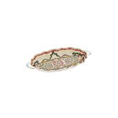 Lucky Art Velora Bone 27 cm Kulplu Oval Servis Tabağı LYHD 770