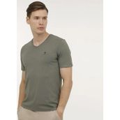 Lumberjack M-CT106 BSC V NK T-SH 4FX Haki Erkek T-shirt