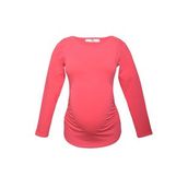 LuvmaBelly 2301-2309 Pamuklu Uzun Kollu Pembe Hamile T-Shirt
