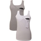 LuvmaBelly MYRA1501_1503 Gri Beyaz Emzirme Atlet Seti