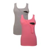 LuvmaBelly MYRA1501_1507 Pembe Gri Emzirme Atlet Seti