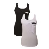 LuvmaBelly MYRA1502_1503 Beyaz Siyah Emzirme Atlet Seti