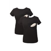 LuvmaBelly MYRA2501-2501 Siyah Emzirme Hamile T-Shirt Seti