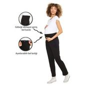 LuvmaBelly MYRA8600 Siyah Örme Hamile Eşofman Altı