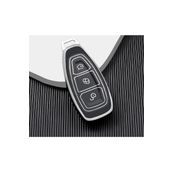 Lüx Ford Focus Fiesta Kuga Mondeo Smax Cmax Ecosport Nano Anahtar Kılıfı Siyah Silver Gümüş Renk