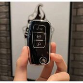 Lüx Ford Focus,fiesta,mondeo,cmax,courier Nano Yüksek Kalite Anahtar Kılıfı 3 Buton Siyah Gümüş Renk