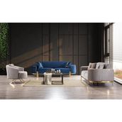 Luxe Home Lara Koltuk Takımı - Lacivert - Gri