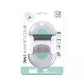 M-Pets 2 in 1 Uzun Tüylü Kedi ve Köpekler İçin Yeşil Furminatör ve Masaj Tarağı