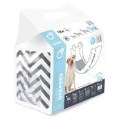 M-Pets Diapers 54-66 cm XL 12'li Erkek Köpekler İçin Külot Bez