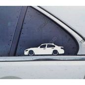 M3 F80 Sedan Kelebek Cam Oto Sticker 2 Adet