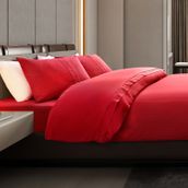 Madame Coco Adrien Çizgili Kapaklı Lacivert Çift Kişilik Nevresim Takımı