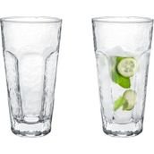 Madame Coco Cam Desenli Meşrubat Bardağı 4'lü Set Şeffaf Şık Tasarım Günlük Kullanım İçin - 475 ml