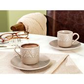 Madame Coco Gloria 2'li Kahve Fincan Seti-2 - Kahverengi