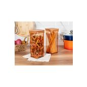 Madame Coco Kaviera 1500 ml 2'li Ahşap Kapaklı Saklama Kabı
