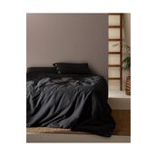 Madame Coco Linda King Size Yıkamalı Gofre Siyah Nevresim Takımı