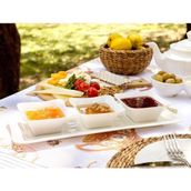 Madame Coco New Petit Concept 4 Parça Sunum Tabağı - Beyaz