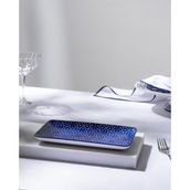 Madame Coco Reve Bleu Mais Dikdörtgen Tabak - 22 cm - Mavi/Beyaz
