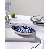 Madame Coco Reve Bleu Reneta Oval Tabak - 19 cm - Mavi/beyaz - 19 x 19